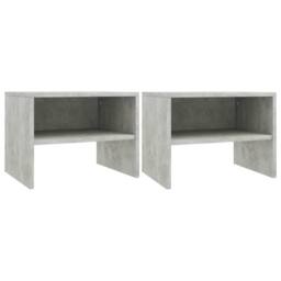 Berkfield Home Bedside Cabinets 2 pcs Concrete Grey 40x30x30 cm Engineered Wood - Size: 40 x 30 x 30 cm - thumbnail 1