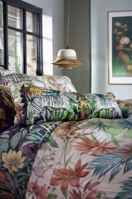 House of Norris Mozambique Velvet Mink Printed Cushion with Satin Piped Trim - image 1