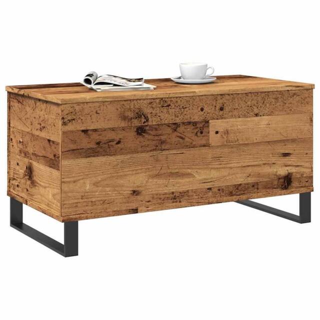 Berkfield Home Durable Coffee Table Old Wood 90x44.5x45 cm Engineered Wood in Brown - image 1