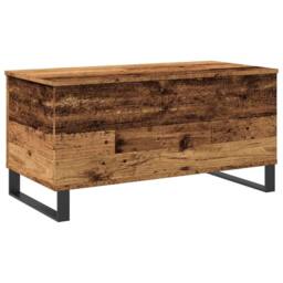 Berkfield Home Durable Coffee Table Old Wood 90x44.5x45 cm Engineered Wood in Brown - thumbnail 7