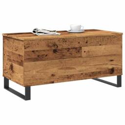 Berkfield Home Durable Coffee Table Old Wood 90x44.5x45 cm Engineered Wood in Brown - thumbnail 1