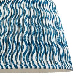 Netlighting Higgledy Gloss Blue Floor Lamp Blue Fabric Ripple Shade 40cm E27 - thumbnail 6
