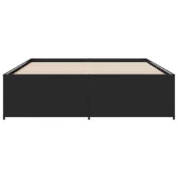 Berkfield Home Bed Frame without Mattress Black 140x200 cm - thumbnail 4