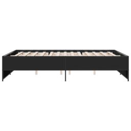 Berkfield Home Bed Frame without Mattress Black 140x200 cm - thumbnail 5