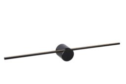 Lucide 'MIZAR' Non Dimmable Stylish Mountable Bathroom Decor LED Wall Light in Black - thumbnail 1