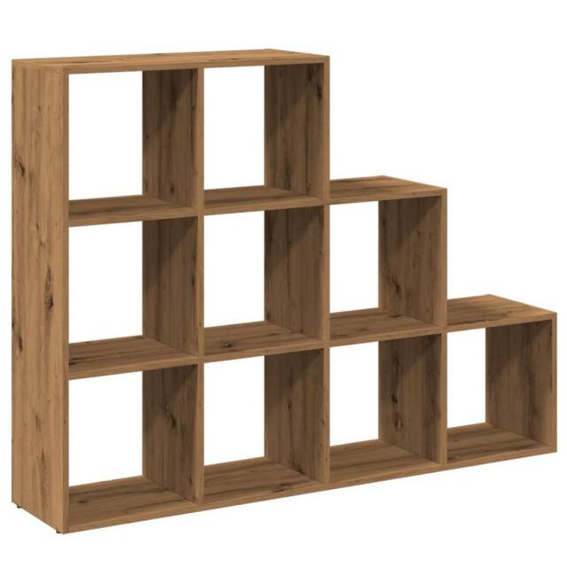 Berkfield Home Room Divider Bookcase 4-Tier Sonoma Oak 131.5x29x131.5 cm Wood in Brown - image 1