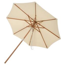 Costway 2.7M Patio Umbrella Garden Parasol Sun Shade Market Umbrella w/8 Ribs in Beige - thumbnail 6