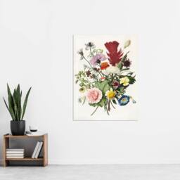 "Artery8 Herman Henstenburgh Colourful Bouquet of Flowers Wall Art Print - Size: W12"" x H16""" - thumbnail 4