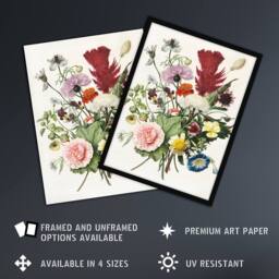 "Artery8 Herman Henstenburgh Colourful Bouquet of Flowers Wall Art Print - Size: W12"" x H16""" - thumbnail 2