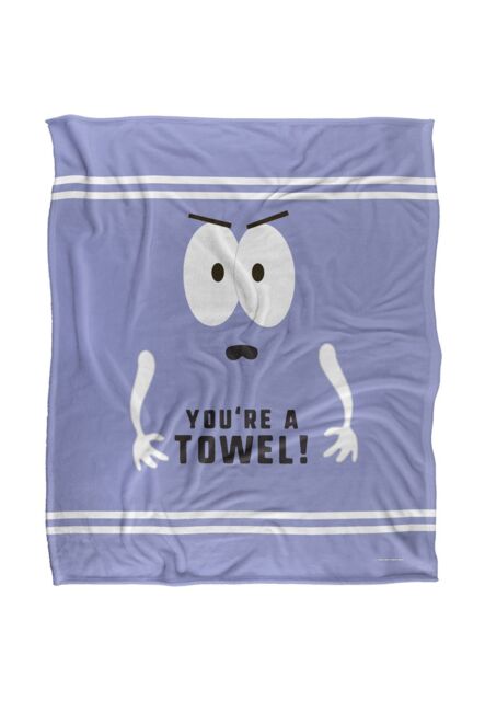 South Park Towelie You'Re A Towel Silky Touch Super Soft Throw Blanket 152 X 127 cm in White - image 1
