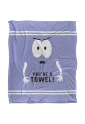 South Park Towelie You'Re A Towel Silky Touch Super Soft Throw Blanket 152 X 127 cm in White - thumbnail 1