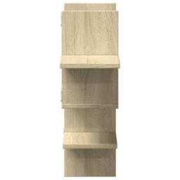Berkfield Home Wall Shelf Sonoma Oak 124.5x18x60.5 cm Engineered Wood in Light Tan - thumbnail 5