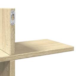 Berkfield Home Wall Shelf Sonoma Oak 124.5x18x60.5 cm Engineered Wood in Light Tan - thumbnail 8