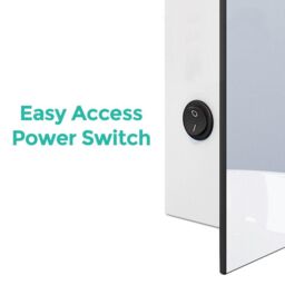 Nes Home Modern Bathroom LED Mirror with Battery Powered Button Switch 500x700mm in Silver - thumbnail 4