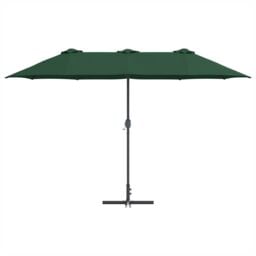 Berkfield Home Garden Parasol Green 380 x 196 x 235 cm Powder-coated steel - thumbnail 5