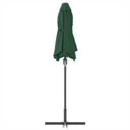 Berkfield Home Garden Parasol Green 380 x 196 x 235 cm Powder-coated steel - thumbnail 7