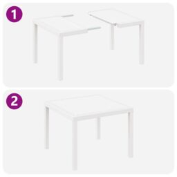 Berkfield Home 5 Piece Garden Dining Set with Cushions White Poly Rattan - thumbnail 9