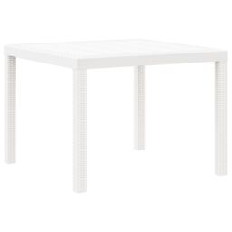 Berkfield Home 5 Piece Garden Dining Set with Cushions White Poly Rattan - thumbnail 4