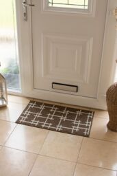 JVL Vector Machine Washable Latex Backed Doormat, 40x70cm, Brown - Size: 40 cm x 70 cm - thumbnail 2