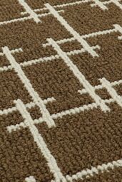 JVL Vector Machine Washable Latex Backed Doormat, 40x70cm, Brown - Size: 40 cm x 70 cm - thumbnail 3