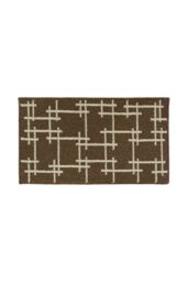 JVL Vector Machine Washable Latex Backed Doormat, 40x70cm, Brown - Size: 40 cm x 70 cm - thumbnail 1