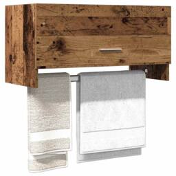 Berkfield Home Wardrobe Old Wood 70x32.5x35 cm Engineered Wood in Brown - thumbnail 2
