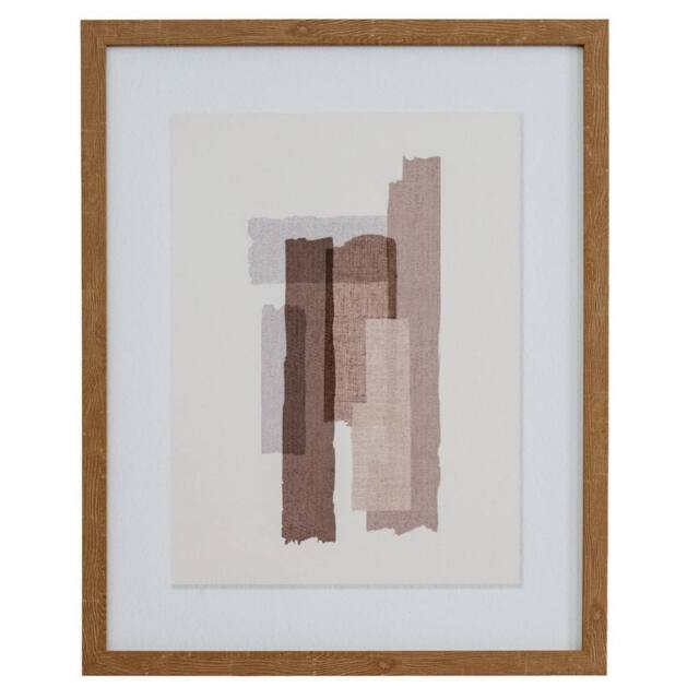 Lemon Pavilion Furniture and Decor Terran Art Mounted in Wooden Frame - Wood - L2 x W40 x H50 cm - Multi