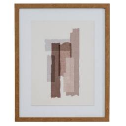Lemon Pavilion Furniture and Decor Terran Art Mounted in Wooden Frame - Wood - L2 x W40 x H50 cm - Multi - thumbnail 1