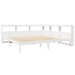Berkfield Home Bookcase Bed without Mattress White 180x200 cm Solid Wood Pine - Size: Super King - thumbnail 4