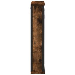 Berkfield Home Bathroom Mirror Cabinet Smoked Oak 42x12x60 cm Engineered Wood in Brown - Size: 42 x 12 x 60 cm - thumbnail 6
