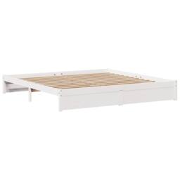 Berkfield Home Beautiful Bed Frame with Headboard without Mattress White 180x200 - Size: Super King - thumbnail 5