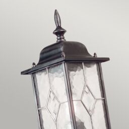 Netlighting Wexford 1 Light Outdoor Wall Lantern Light Black Silver IP43 E27 - thumbnail 4