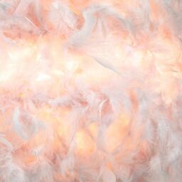 Happy Homewares Eye-Catching & Modern Genuine Feather Decorated Pendant Light Shade in Pink - Size: 16 inches - thumbnail 3
