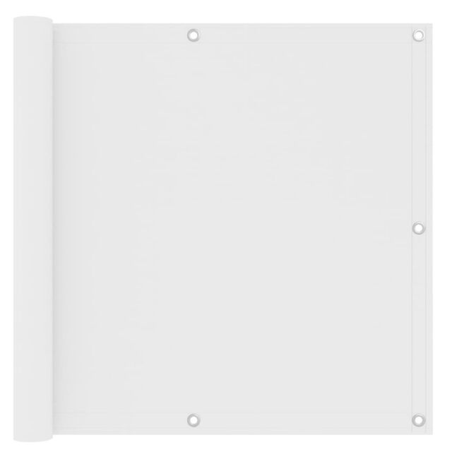 Berkfield Home Balcony Screen White 90x500 cm Oxford Fabric - image 1