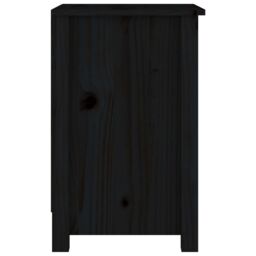 Berkfield Home Bedside Cabinets 2 pcs Black 40x35x55 cm Solid Wood Pine - Size: 40 x 35 x 55 cm - thumbnail 5