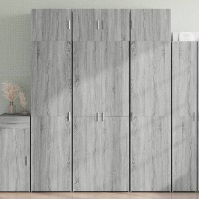 Berkfield Home Storage Cabinet Grey Sonoma 70x42.5x225 cm Engineered Wood - image 1