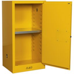 Loops Flammable Substance Storage Cabinet - 585mm x 460mm x 1120mm - 3-Point Key Lock - thumbnail 3