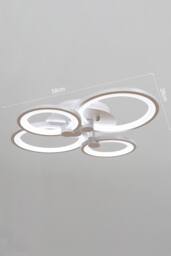 ExtraStar Contemporary 4-Ring LED Ceiling Fixture, Flush Mount Ceiling Light - thumbnail 3