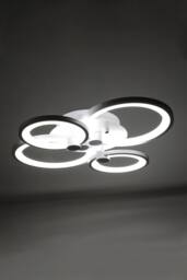 ExtraStar Contemporary 4-Ring LED Ceiling Fixture, Flush Mount Ceiling Light - thumbnail 5