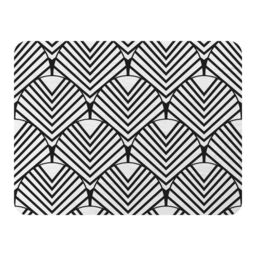 Benjamin Tate Design Black Geometric Decoration Blanket in Natural - Size: 120 cm x 150 cm - thumbnail 1