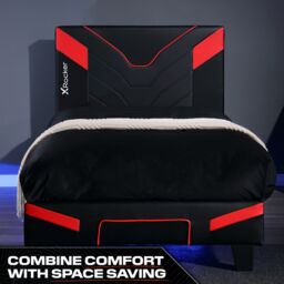 X Rocker Cerberus Gaming Bed for Kids & Teens with Foam Mattress in Dark Red - Size: Double - thumbnail 5