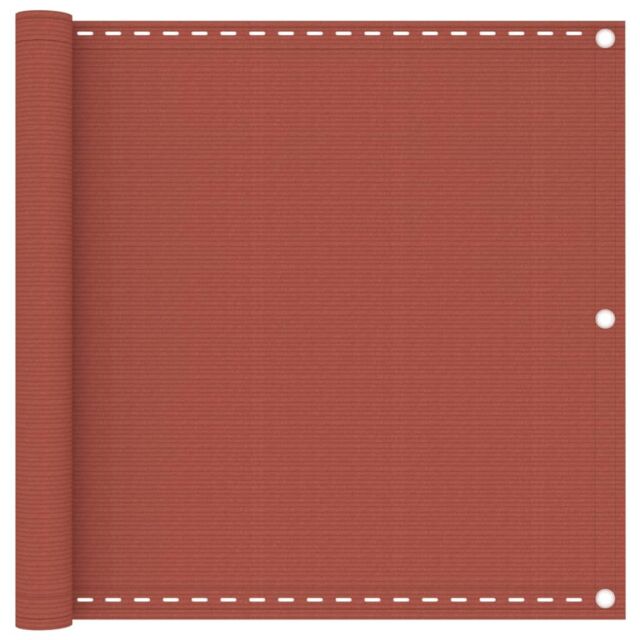 Berkfield Home Balcony Screen Terracotta 90x500 cm HDPE in Brown - image 1