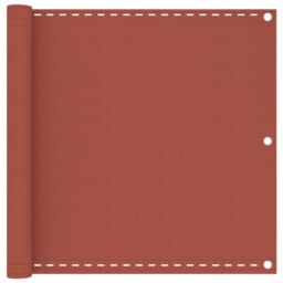 Berkfield Home Balcony Screen Terracotta 90x500 cm HDPE in Brown - thumbnail 1