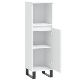 Berkfield Home Durable Bathroom Cabinet White 30x30x100 cm Engineered Wood - Size: 30 x 30 x 100 cm - thumbnail 5