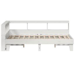 Berkfield Home Decorative Bookcase Bed without Mattress White 135x190cm Double S - thumbnail 8