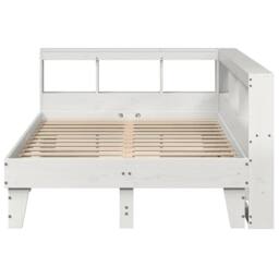 Berkfield Home Decorative Bookcase Bed without Mattress White 135x190cm Double S - thumbnail 7