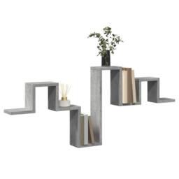 Berkfield Home Wall Shelf Concrete Grey 104.5x10x43 cm Engineered Wood - thumbnail 4