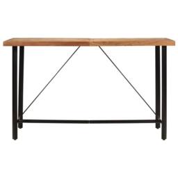 Berkfield Home Bar Table 180x70x107 cm Solid Wood Acacia & Iron in Brown - Size: 180 x 70 x 107 cm - thumbnail 2