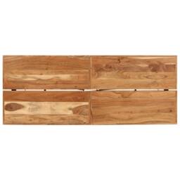 Berkfield Home Bar Table 180x70x107 cm Solid Wood Acacia & Iron in Brown - Size: 180 x 70 x 107 cm - thumbnail 4