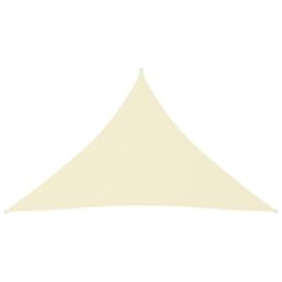 Berkfield Home Sunshade Sail Oxford Fabric Triangular 4x4x5.8 m Cream in Beige - thumbnail 1